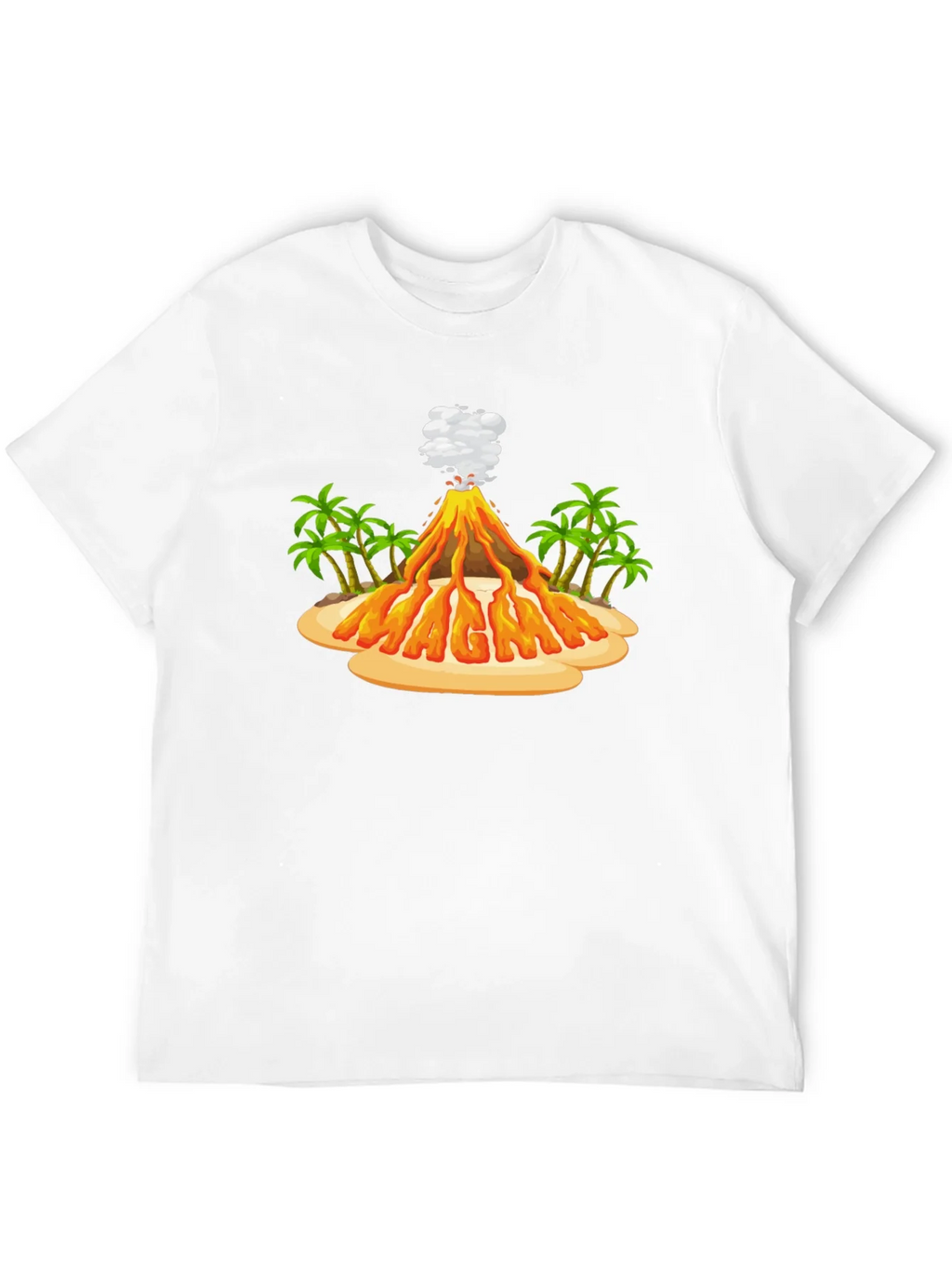 Volcano Magma Island Graphic T-Shirt