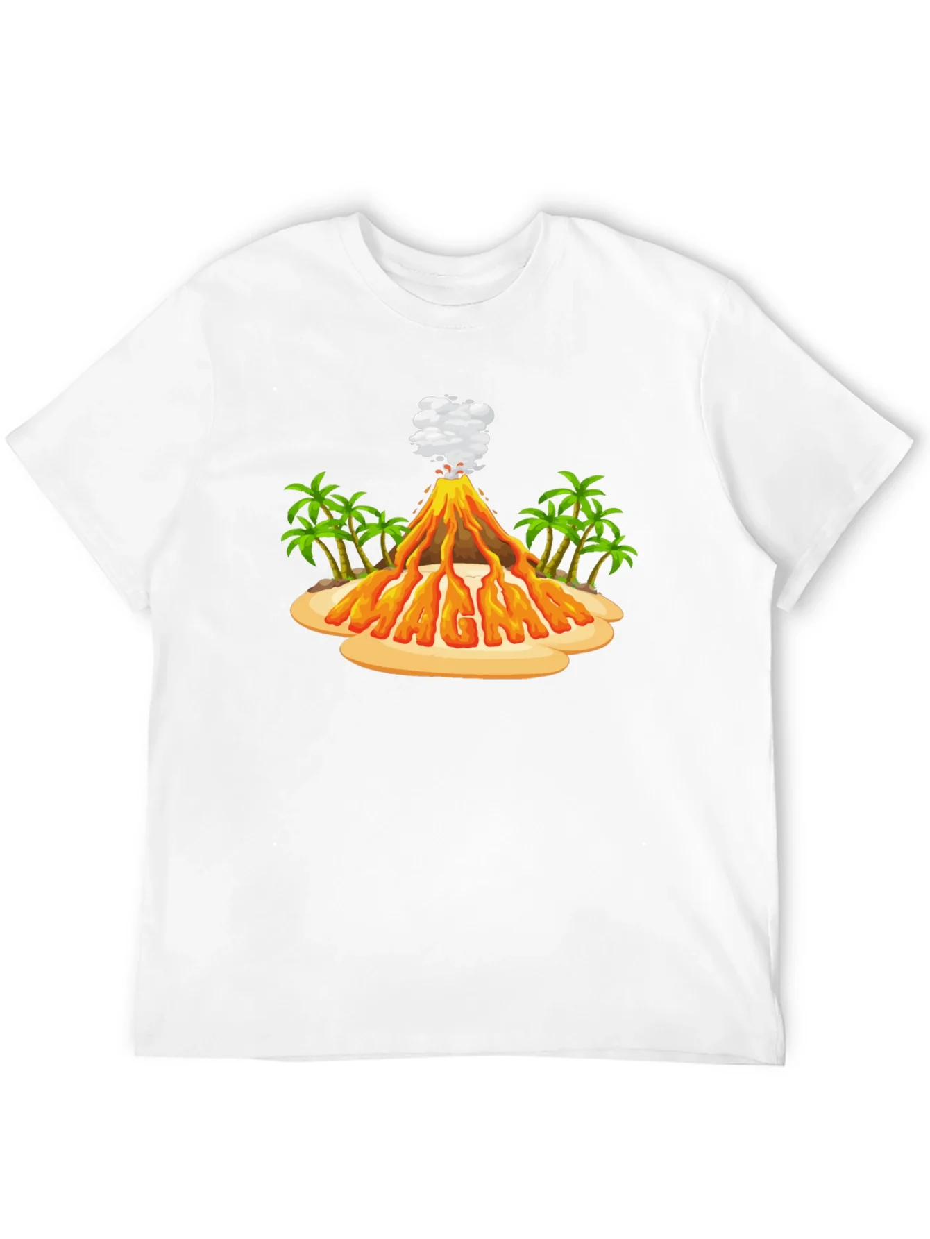 Volcano Magma Island Graphic T-Shirt