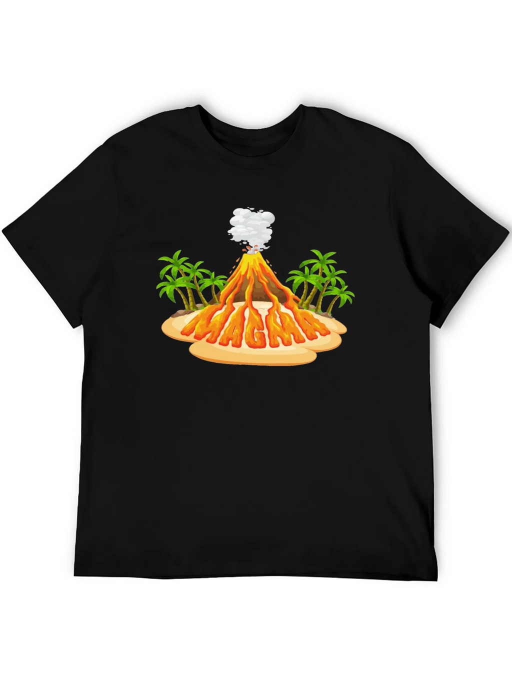 Volcano Magma Island Graphic T-Shirt