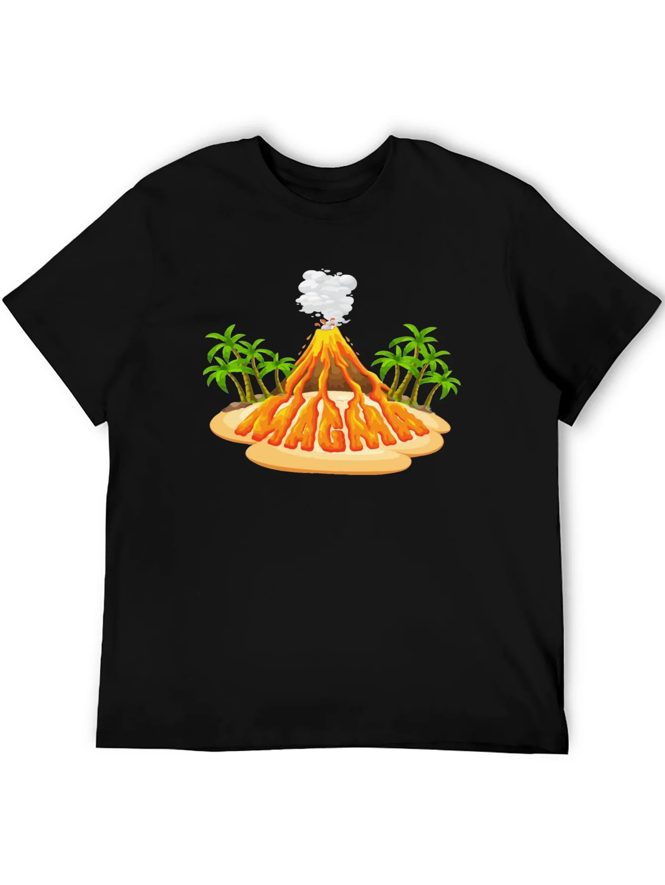 Volcano Magma Island Graphic T-Shirt