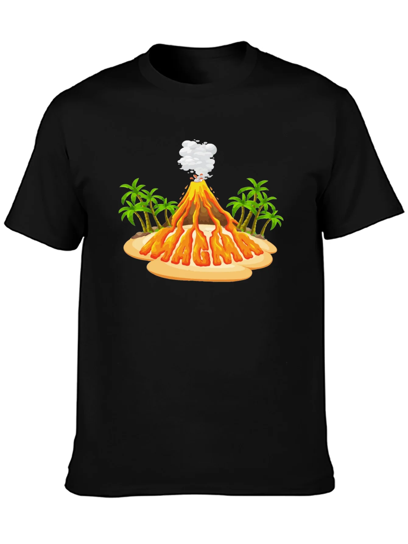 Volcano Magma Island Graphic T-Shirt