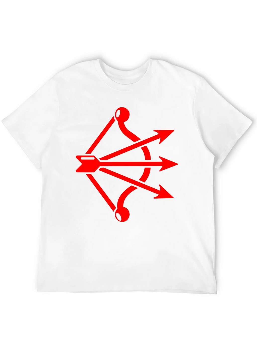 Red Arrow Bow Graphic Black T-Shirt