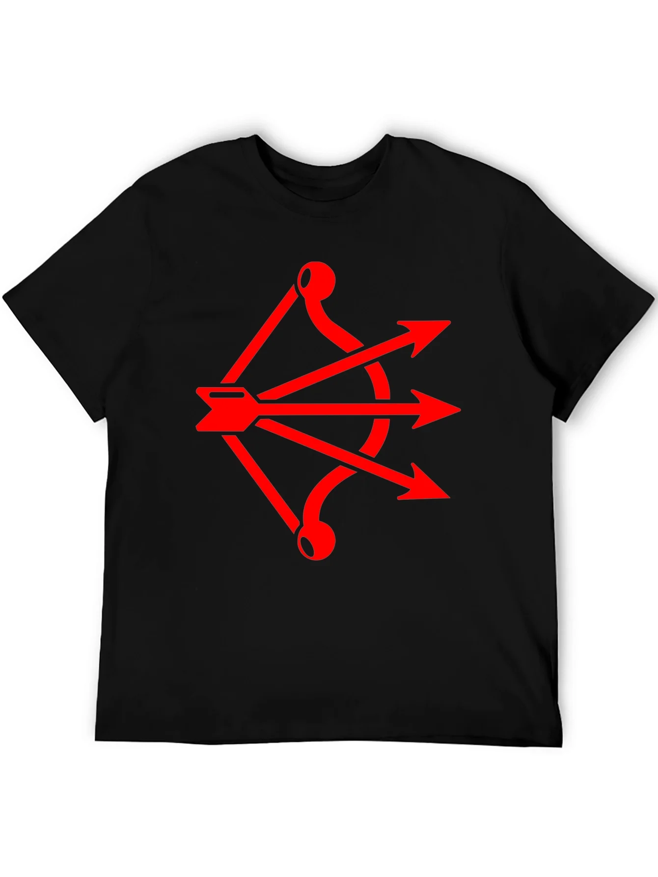 Red Arrow Bow Graphic Black T-Shirt