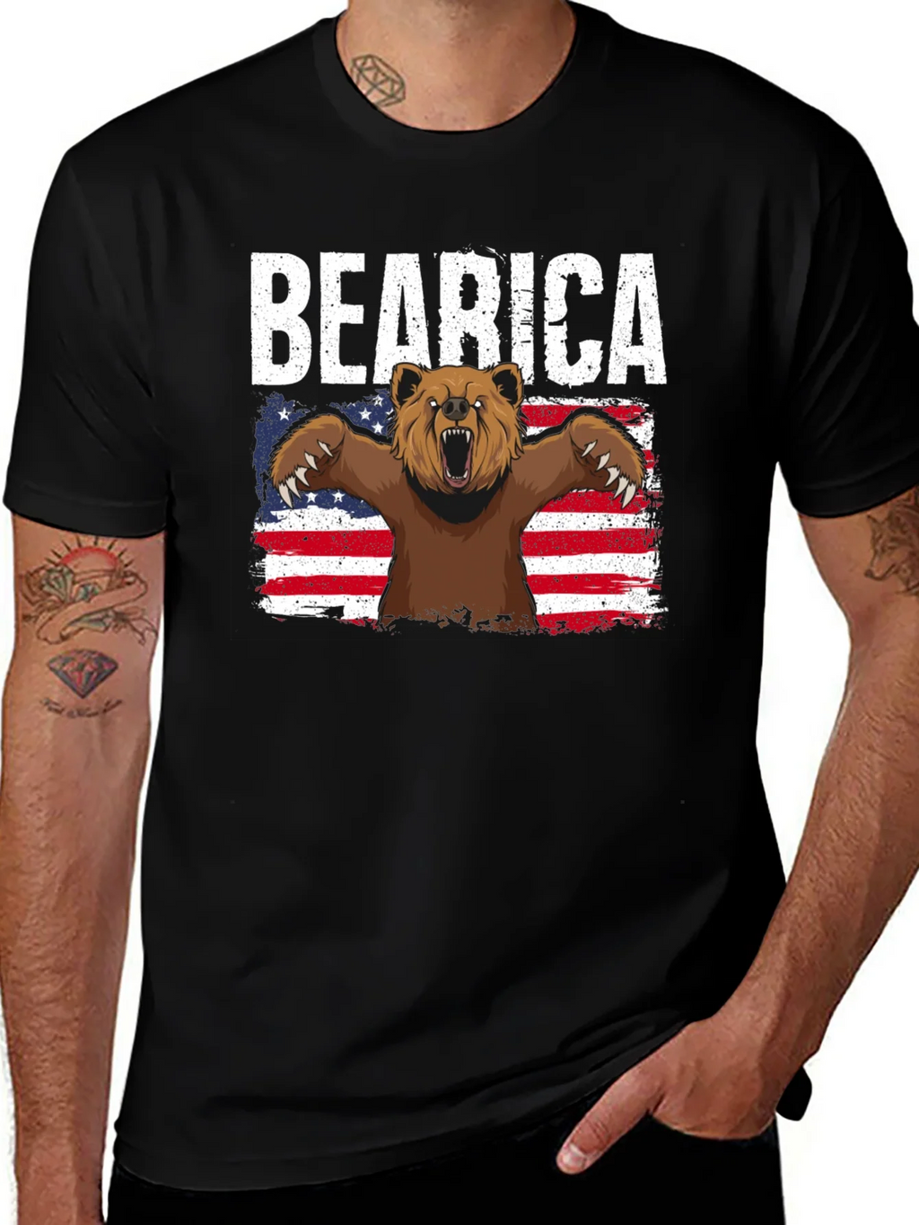 Bearica T-Shirt - Patriotic Bear Design