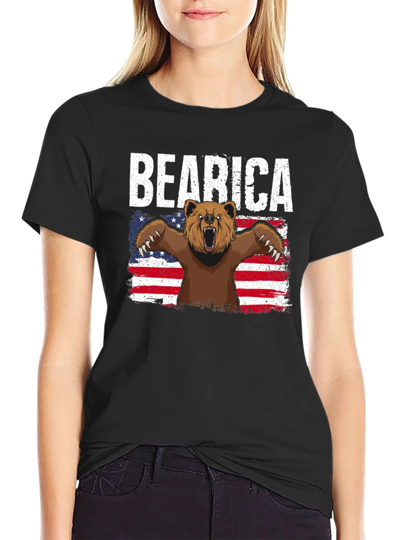 Bearica T-Shirt - Patriotic Bear Design