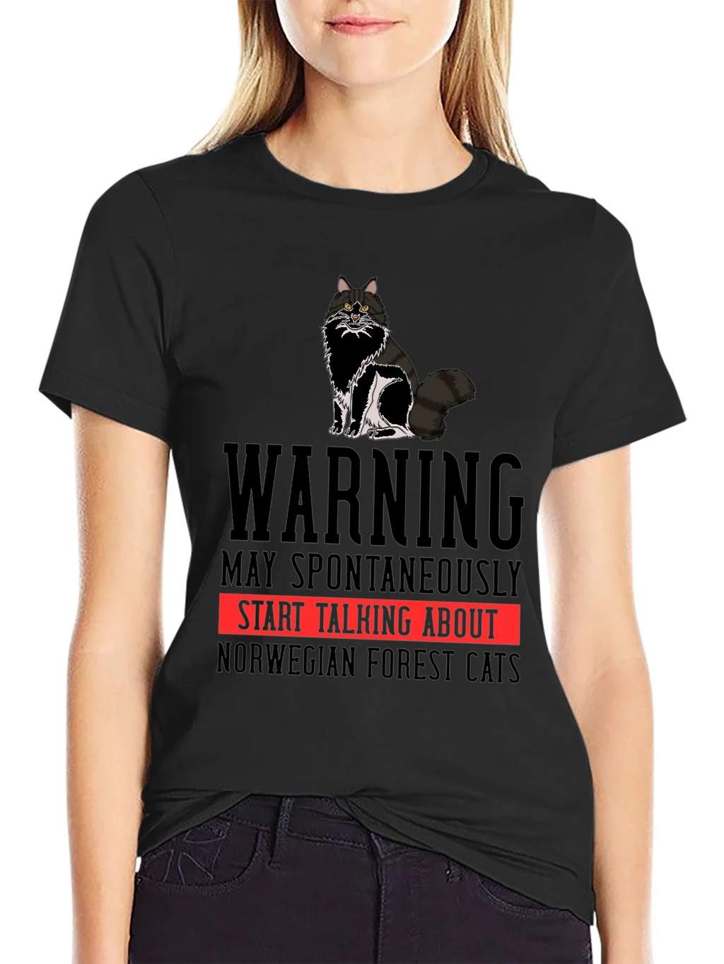Warning Norwegian Forest Cats T-Shirt