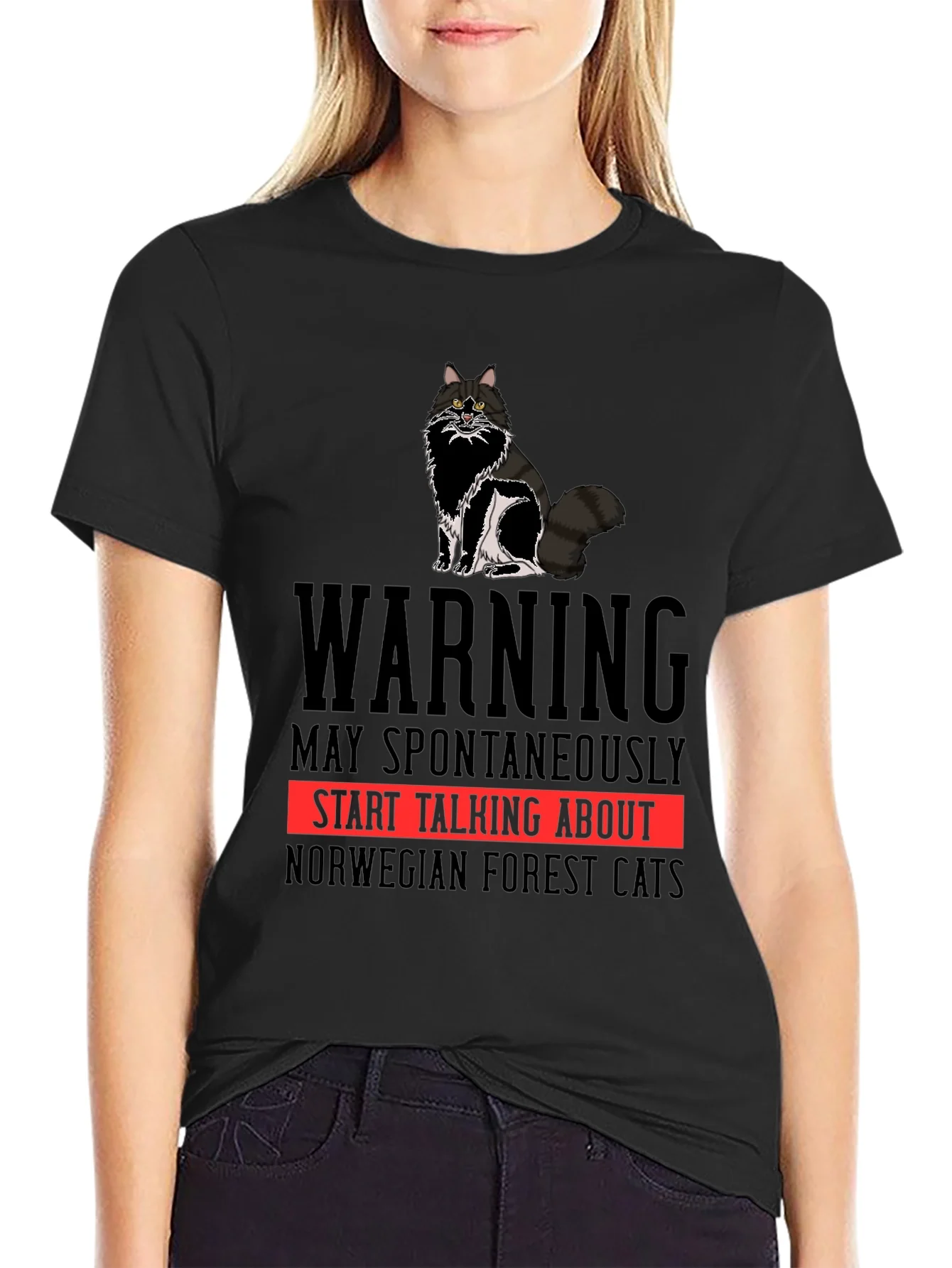 Warning Norwegian Forest Cats T-Shirt