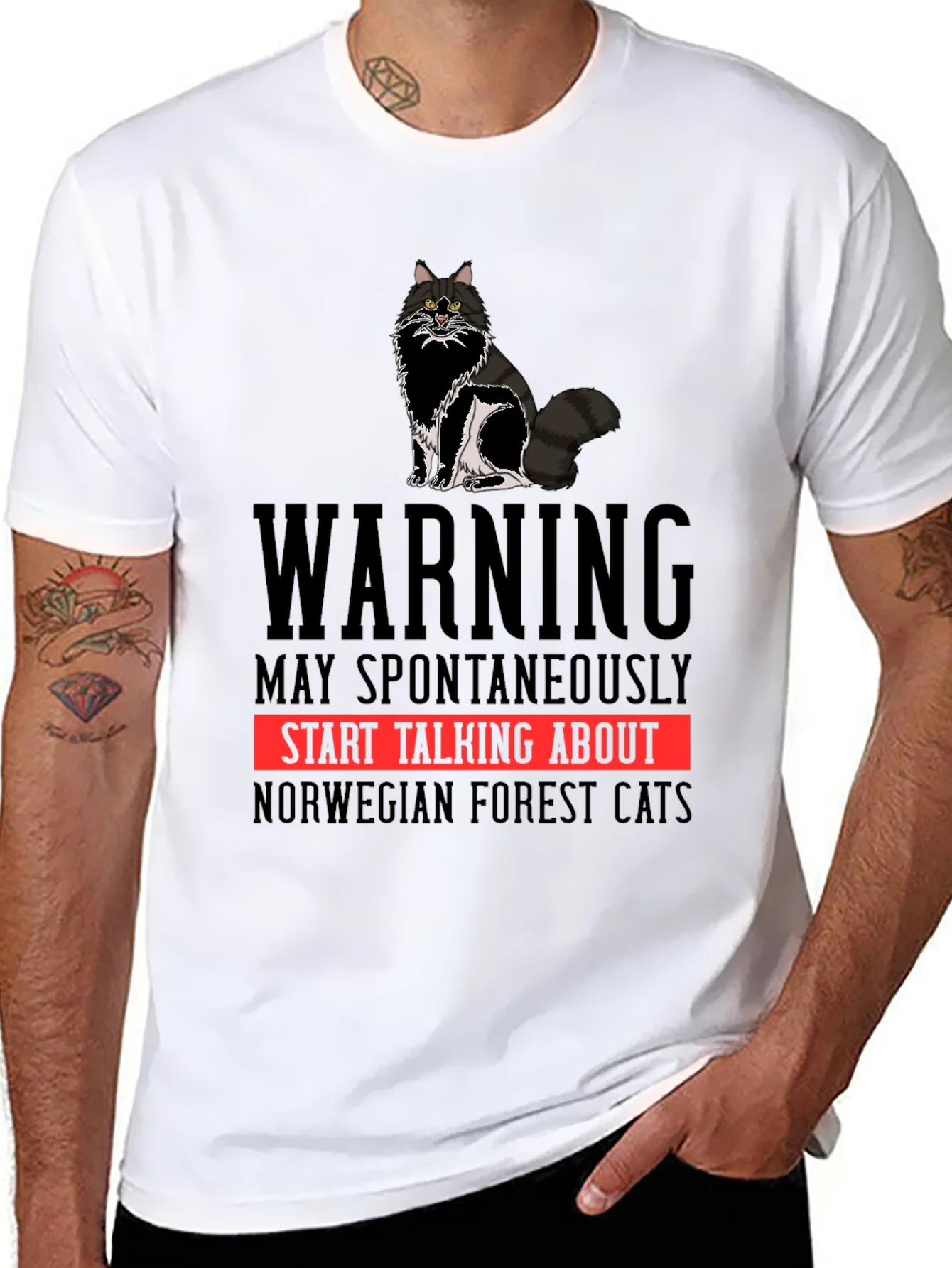 Warning Norwegian Forest Cats T-Shirt