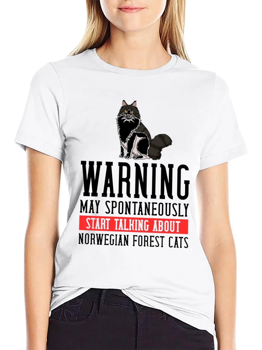 Warning Norwegian Forest Cats T-Shirt