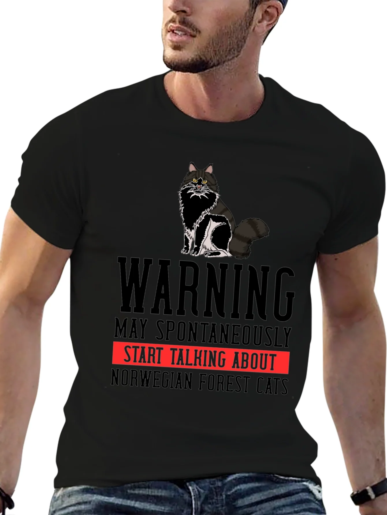 Warning Norwegian Forest Cats T-Shirt