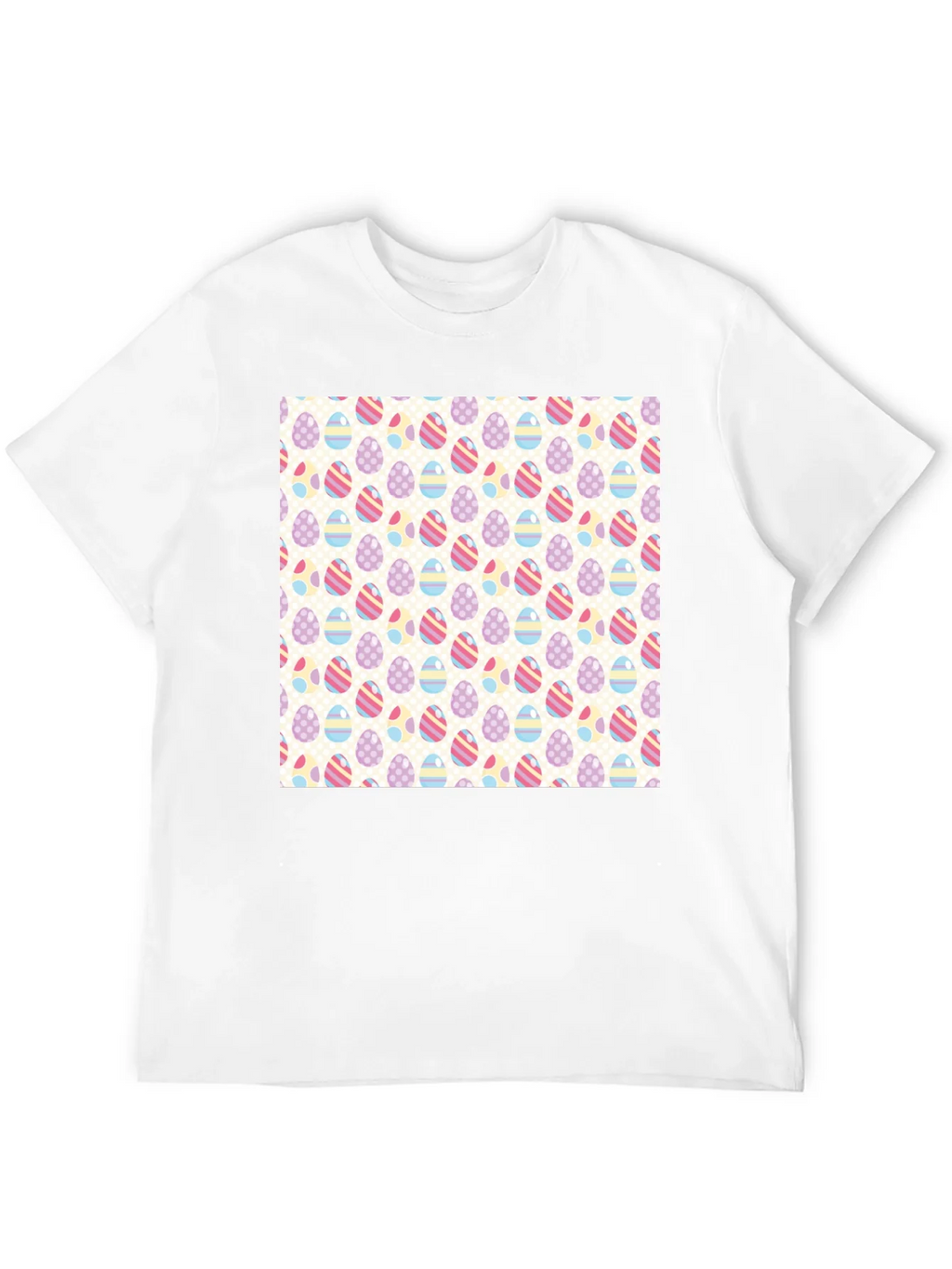 Easter Egg Pattern Graphic Tee - Stylish & Festive