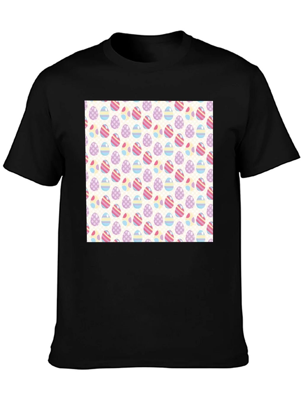 Easter Egg Pattern Graphic Tee - Stylish & Festive