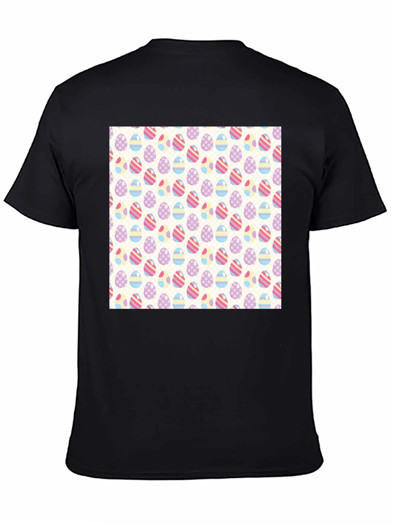 Easter Egg Pattern Graphic Tee - Stylish & Festive