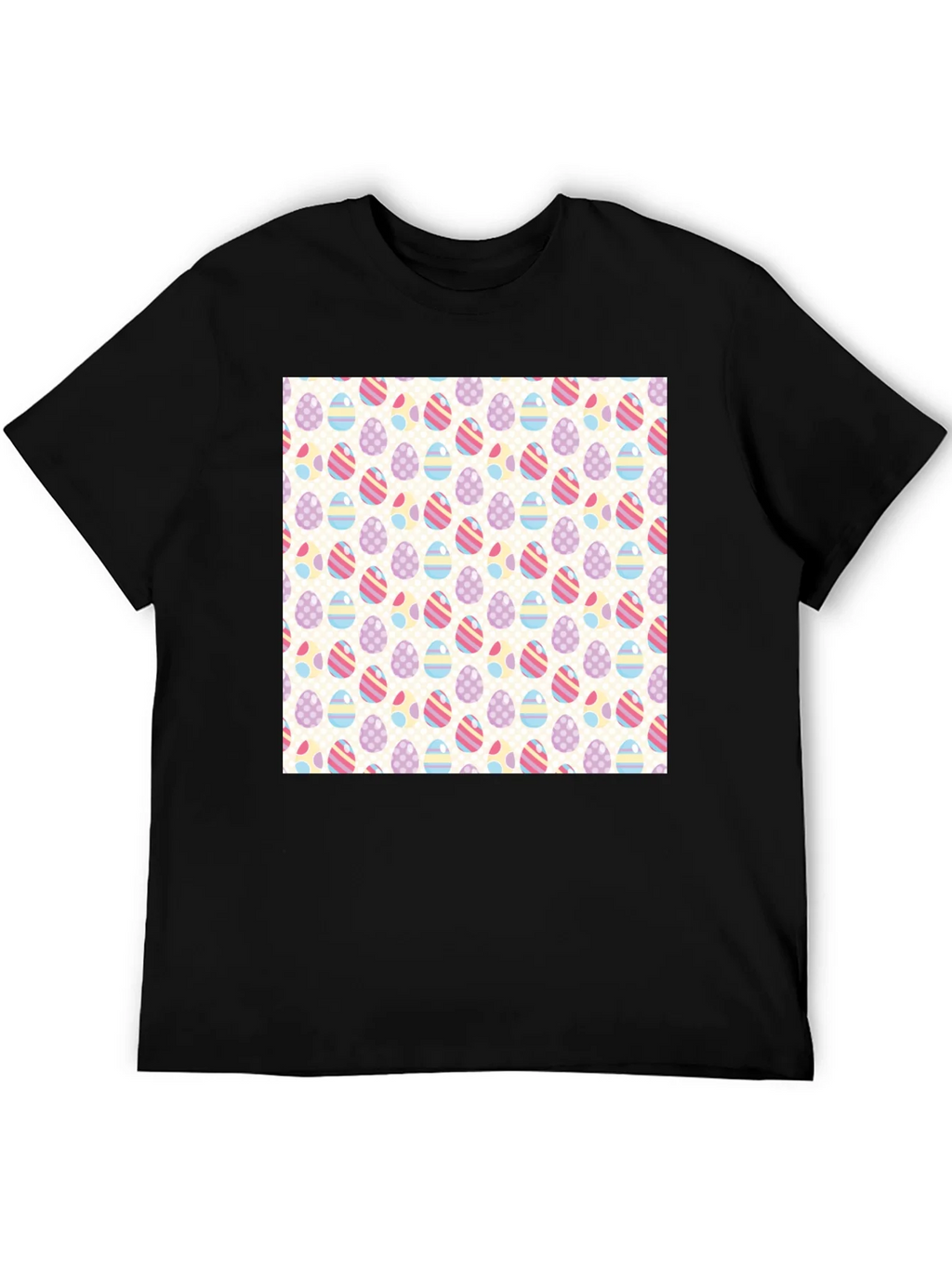 Easter Egg Pattern Graphic Tee - Stylish & Festive