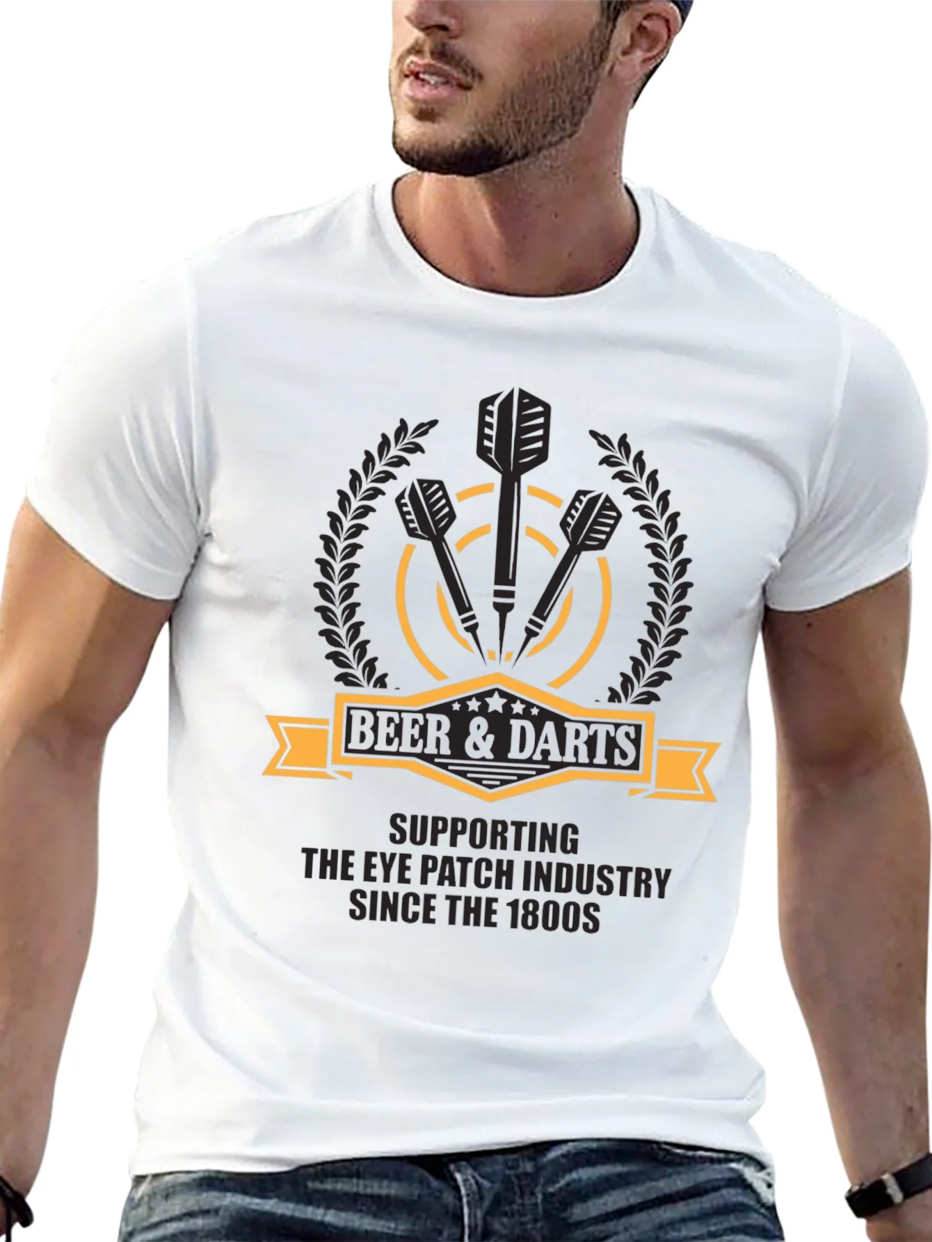 Beer & Darts T-Shirt - Eye Patch Industry Supporter