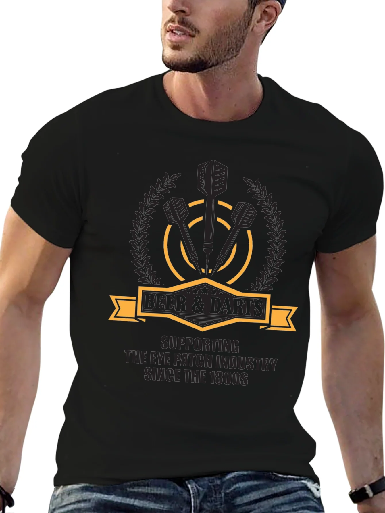 Beer & Darts T-Shirt - Eye Patch Industry Supporter