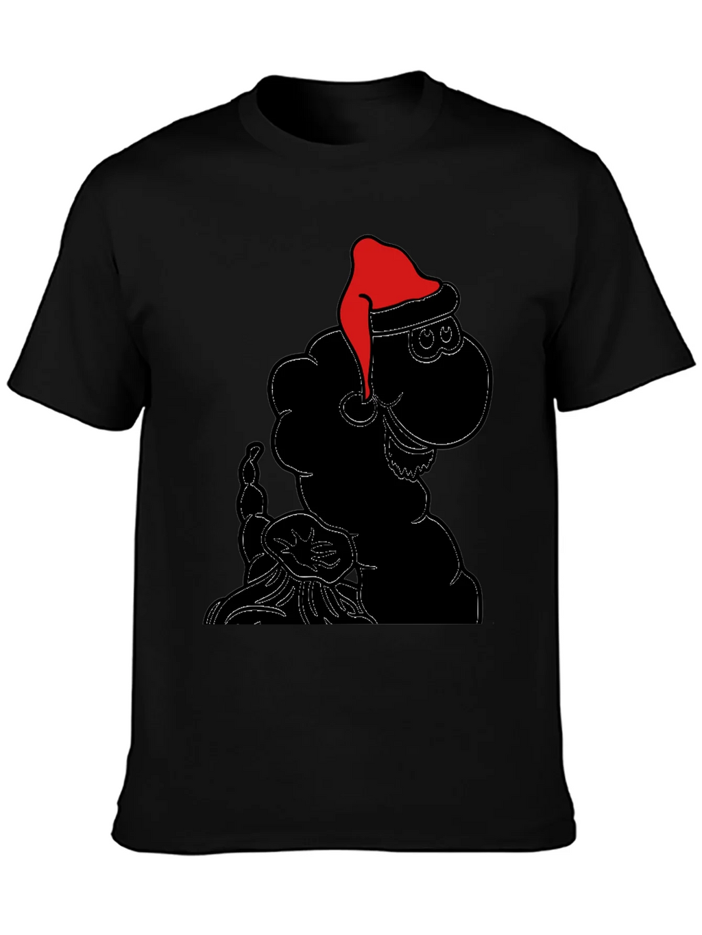 Festive Sheep Tee: Santa Hat Holiday Style