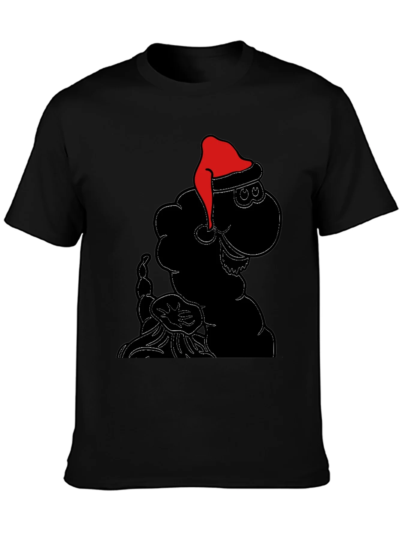 Festive Sheep Tee: Santa Hat Holiday Style