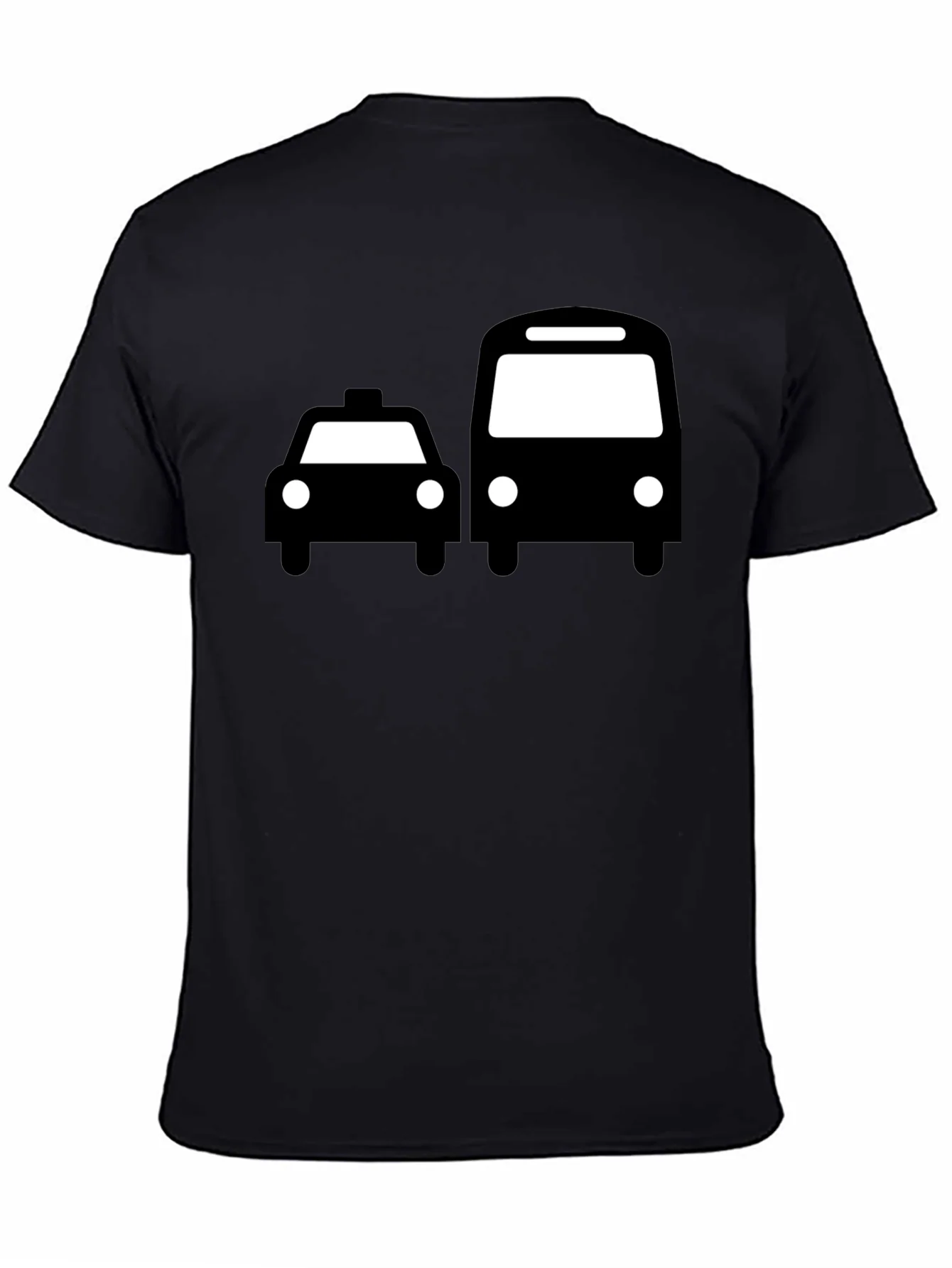 Taxi & Bus Graphic Black T-Shirt