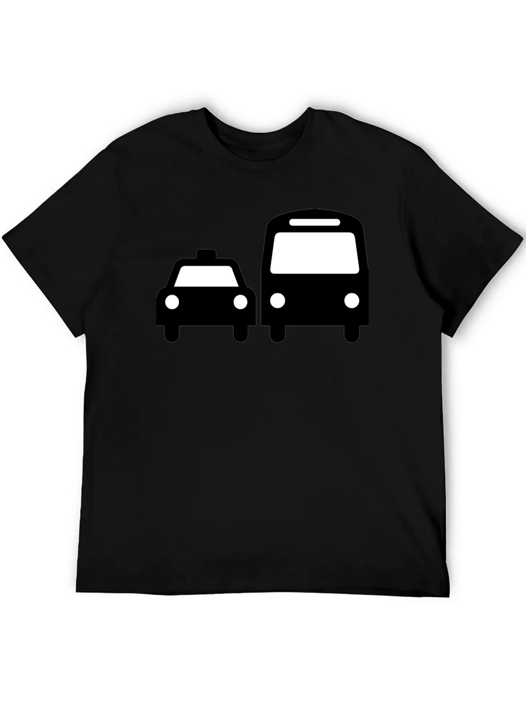 Taxi & Bus Graphic Black T-Shirt