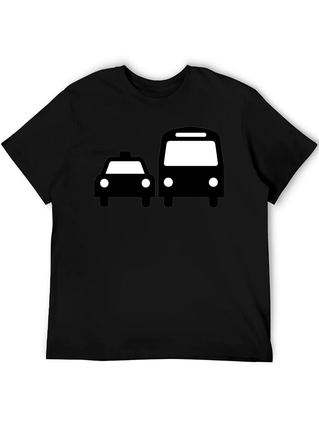 Taxi & Bus Graphic Black T-Shirt