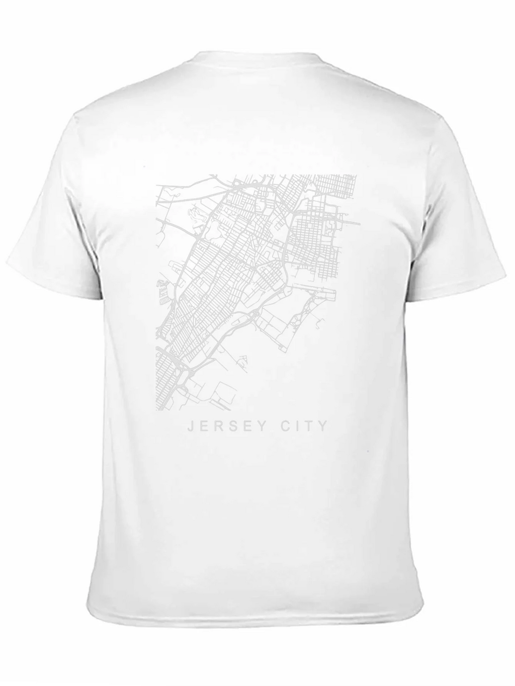 Jersey City Map Black T-Shirt