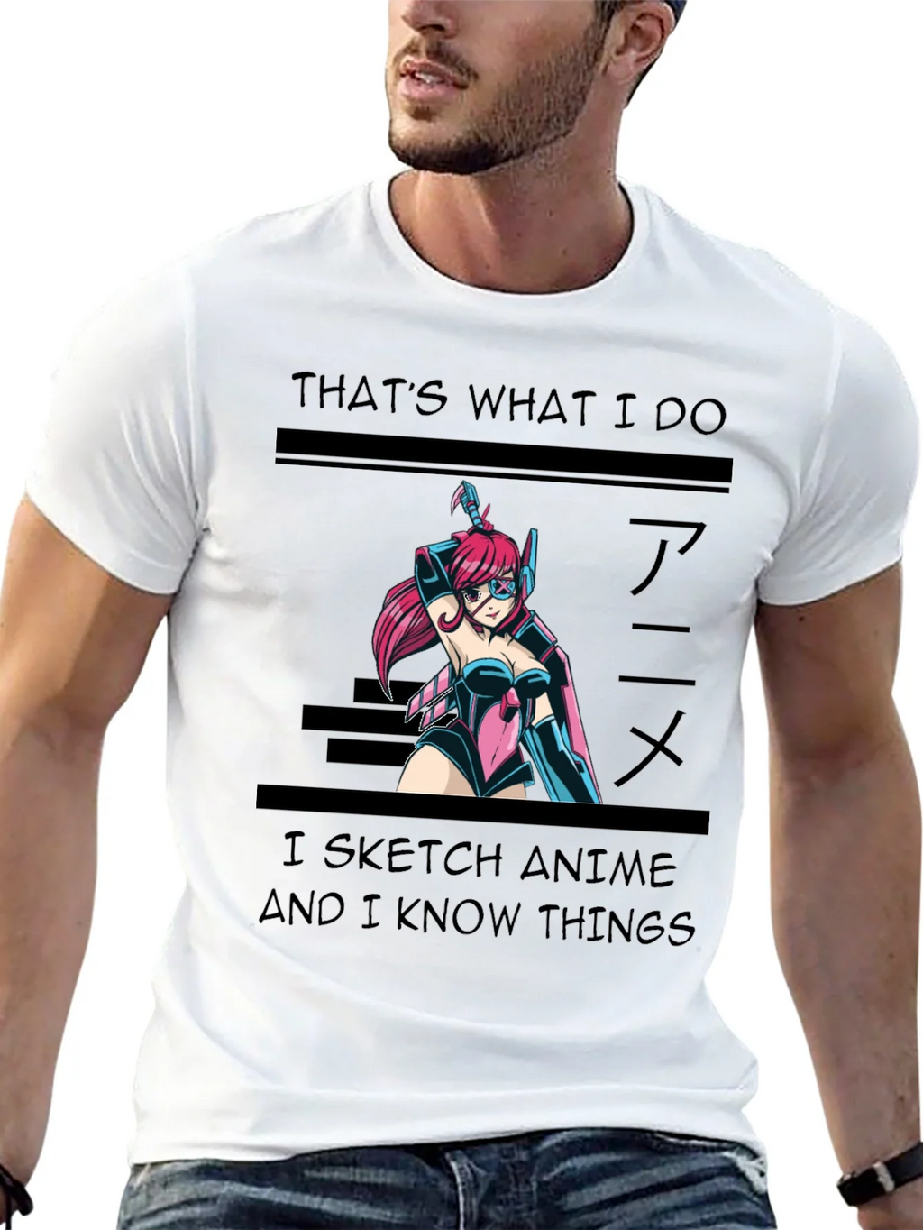 Anime Sketch T-Shirt - Thats What I Do