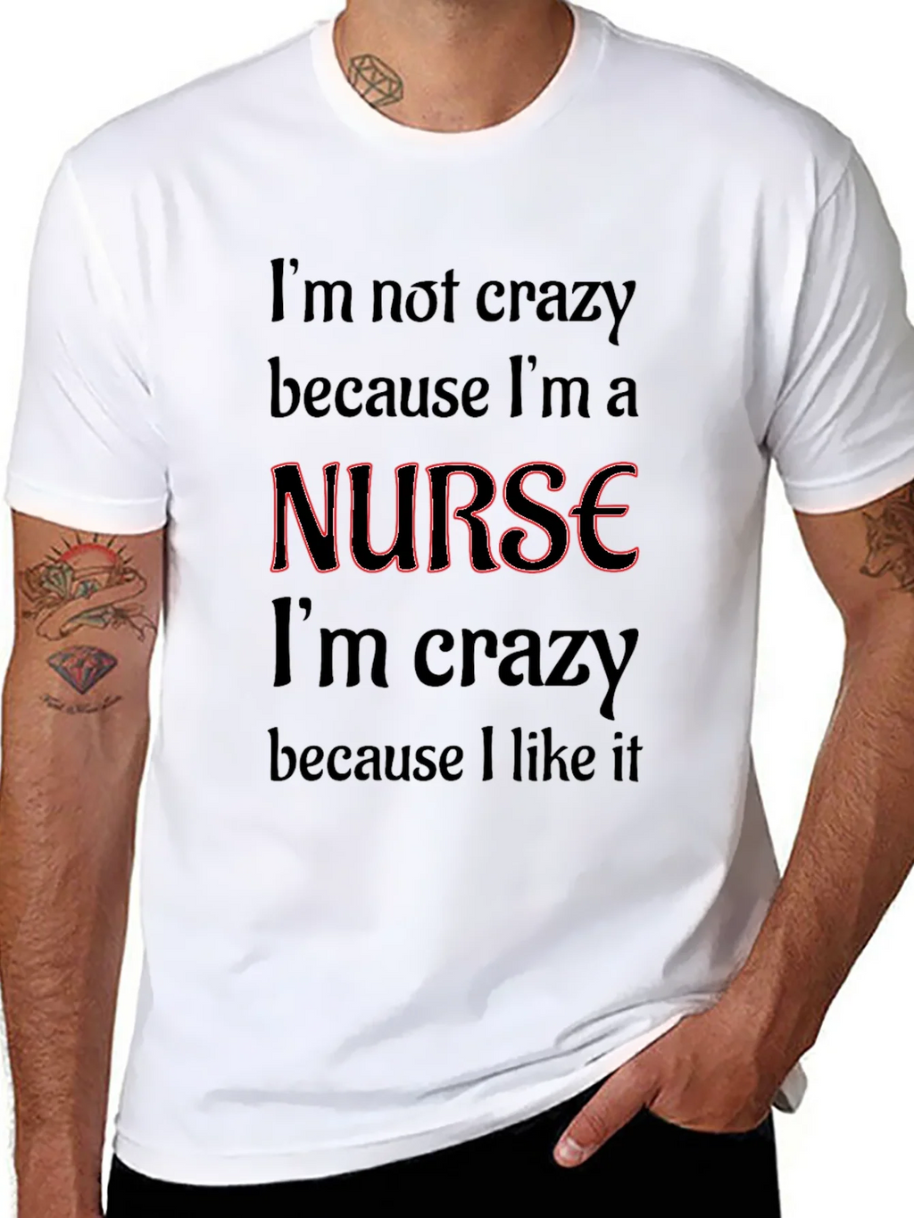 Crazy Nurse Black Graphic Tee