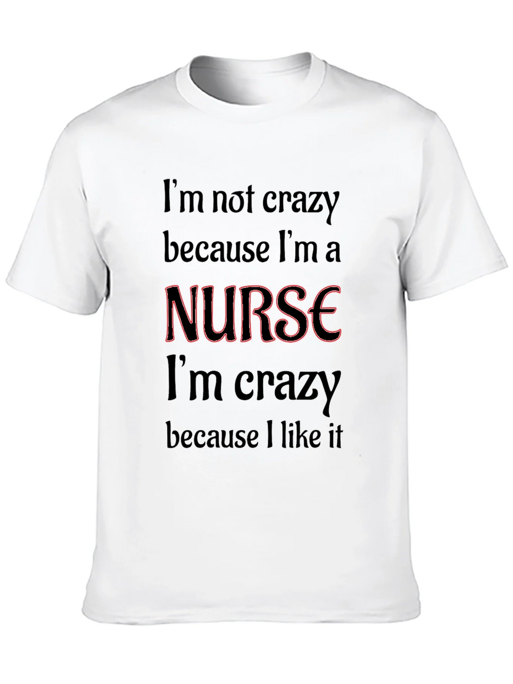 Crazy Nurse Black Graphic Tee