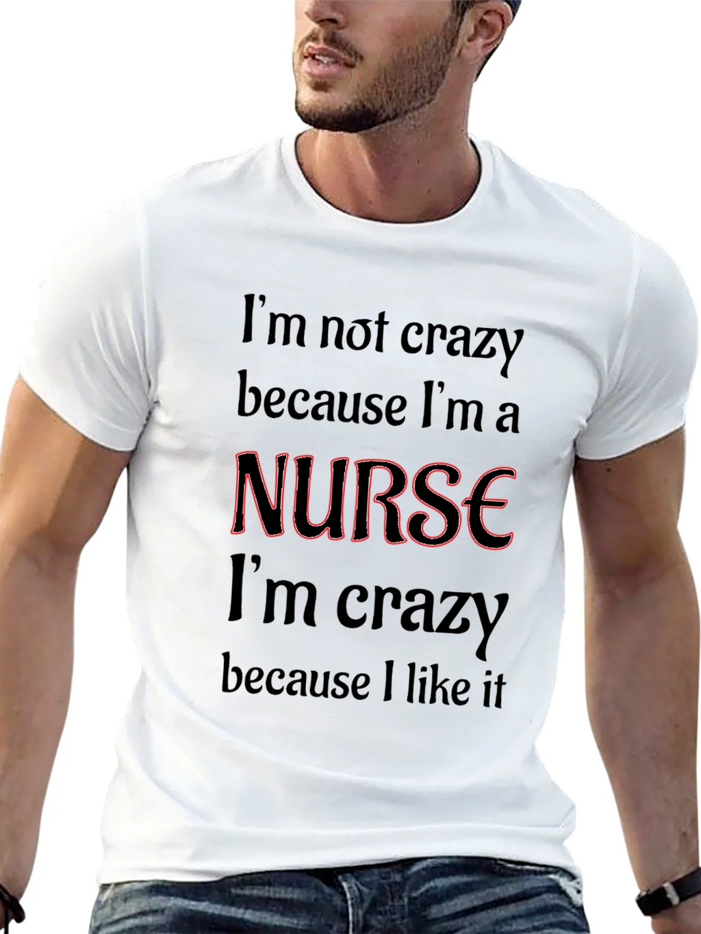 Crazy Nurse Black Graphic Tee