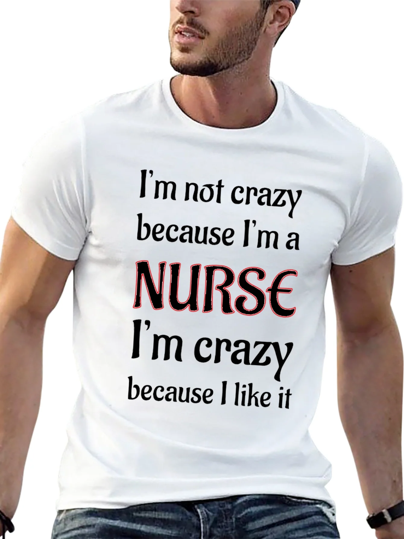 Crazy Nurse Black Graphic Tee