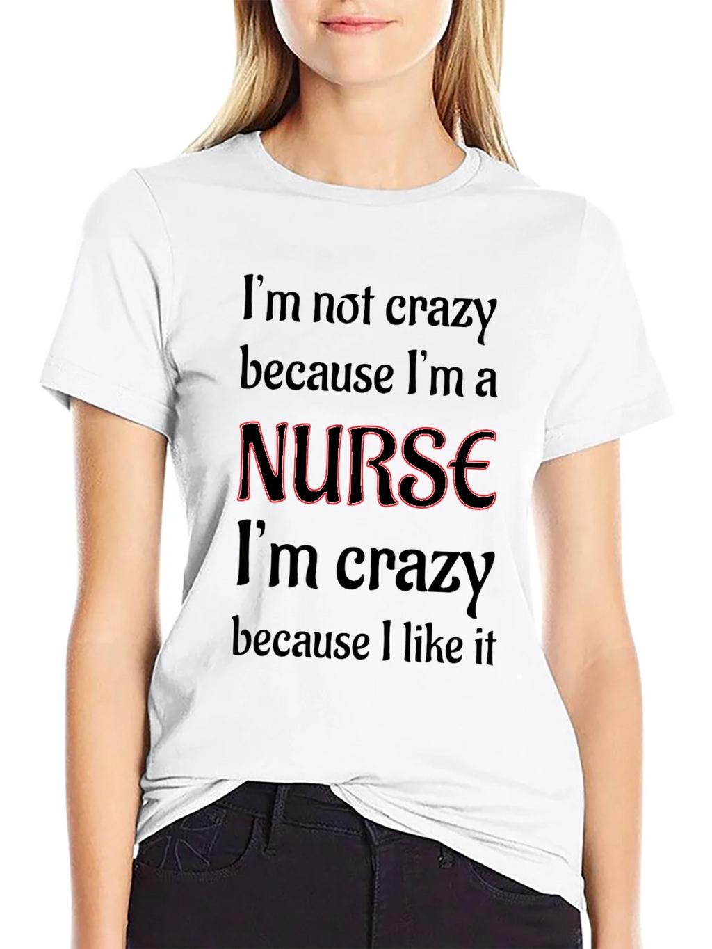 Crazy Nurse Black Graphic Tee