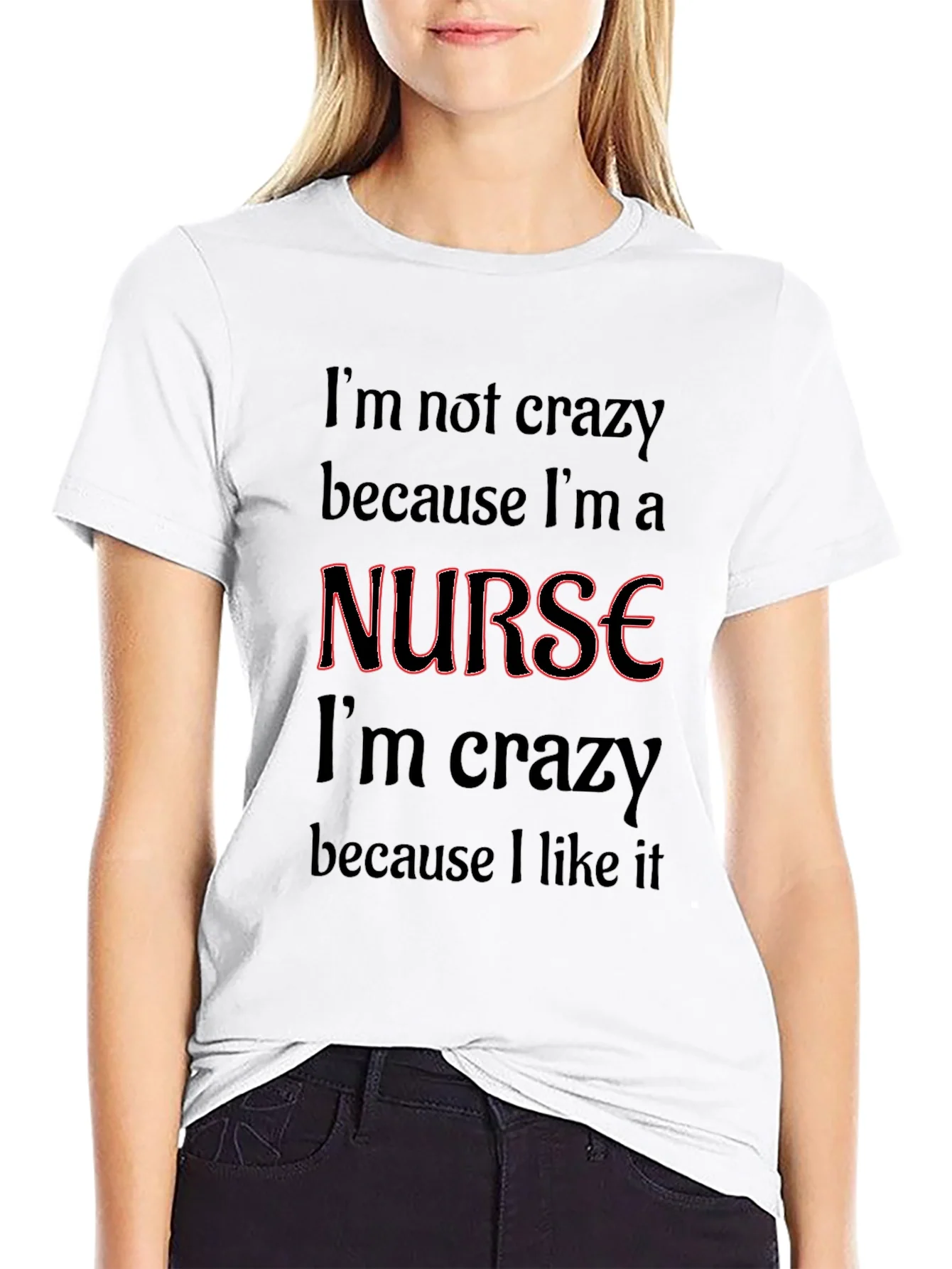 Crazy Nurse Black Graphic Tee