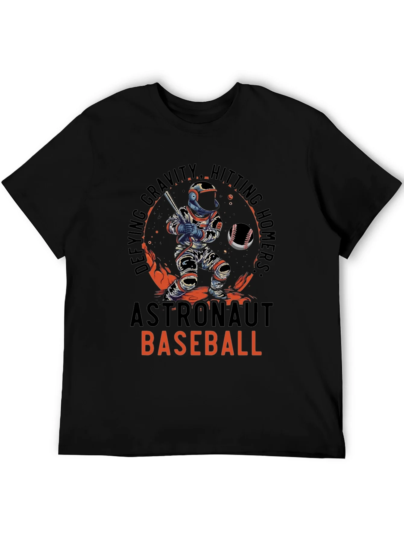Astronaut Baseball T-Shirt - Defying Gravity Hitting Homers!