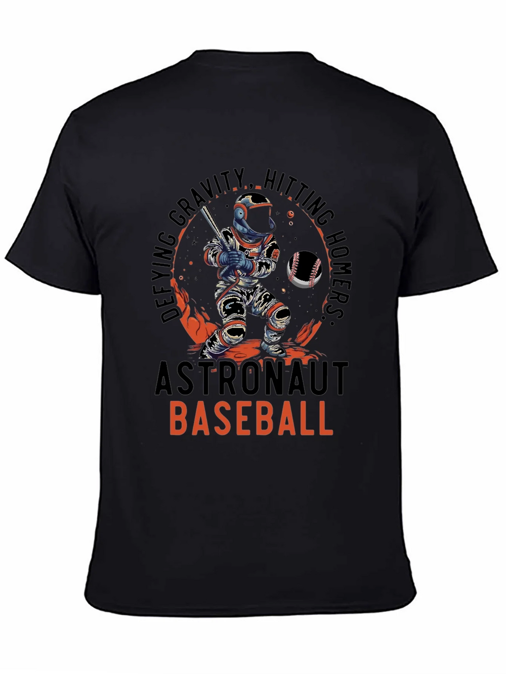 Astronaut Baseball T-Shirt - Defying Gravity Hitting Homers!