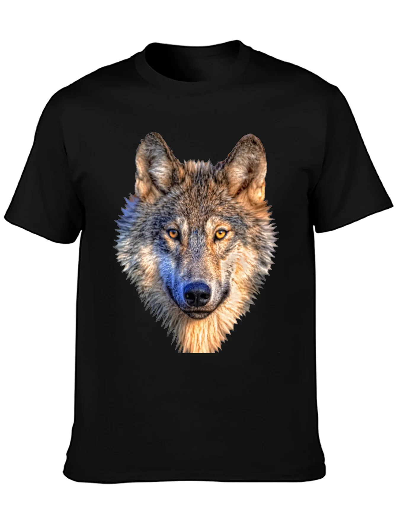 Wolf Graphic Tee - Mens Short Sleeve Animal Print Shirt