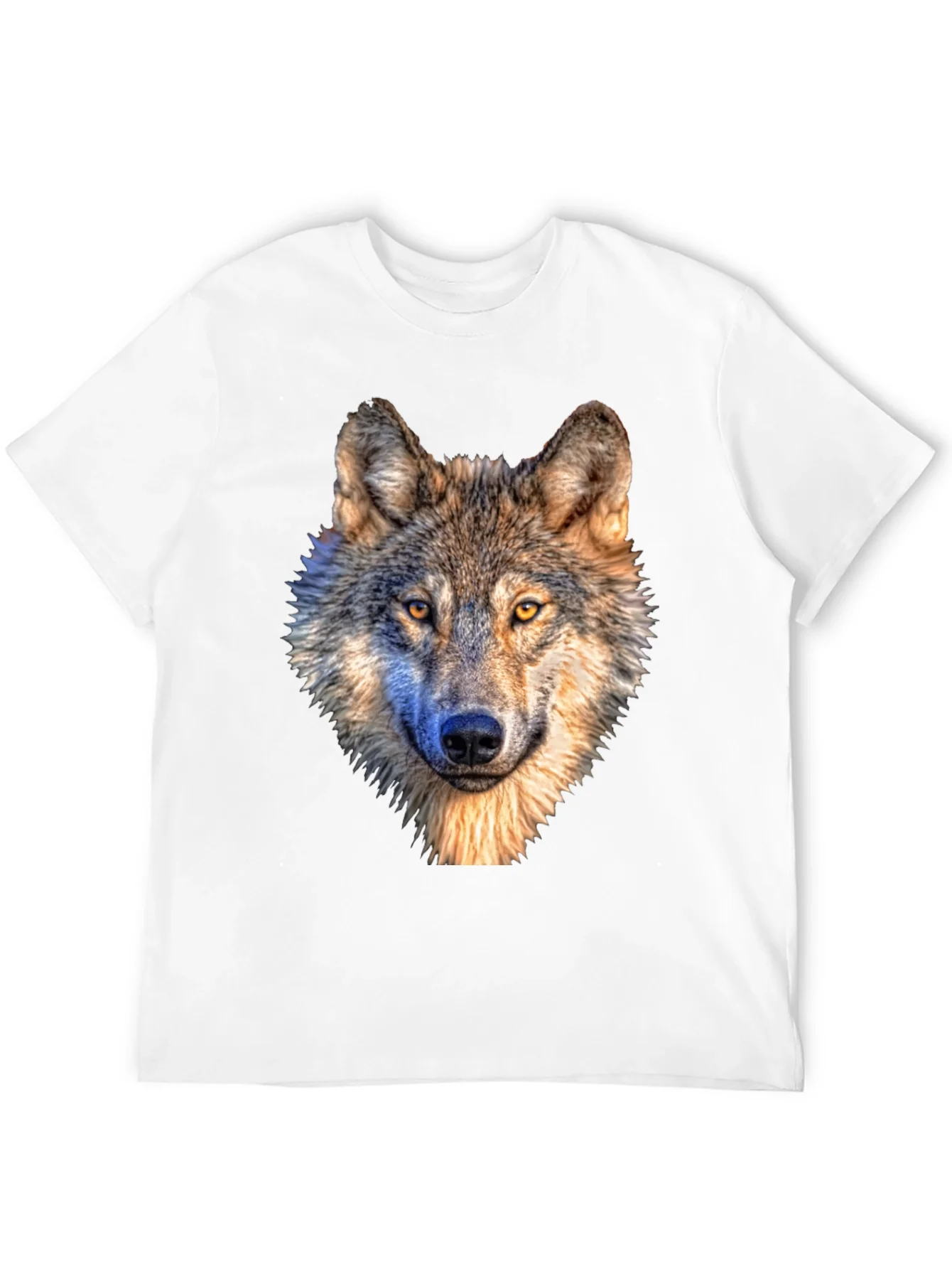 Wolf Graphic Tee - Mens Short Sleeve Animal Print Shirt
