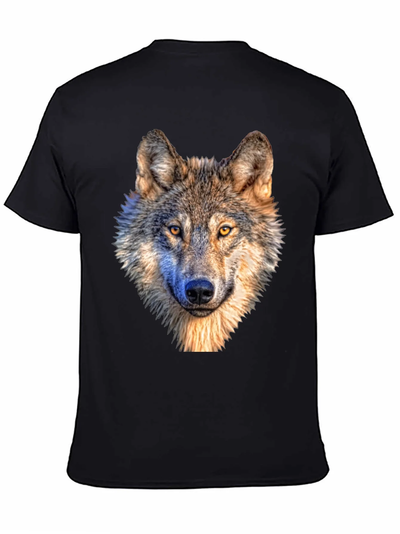 Wolf Graphic Tee - Mens Short Sleeve Animal Print Shirt