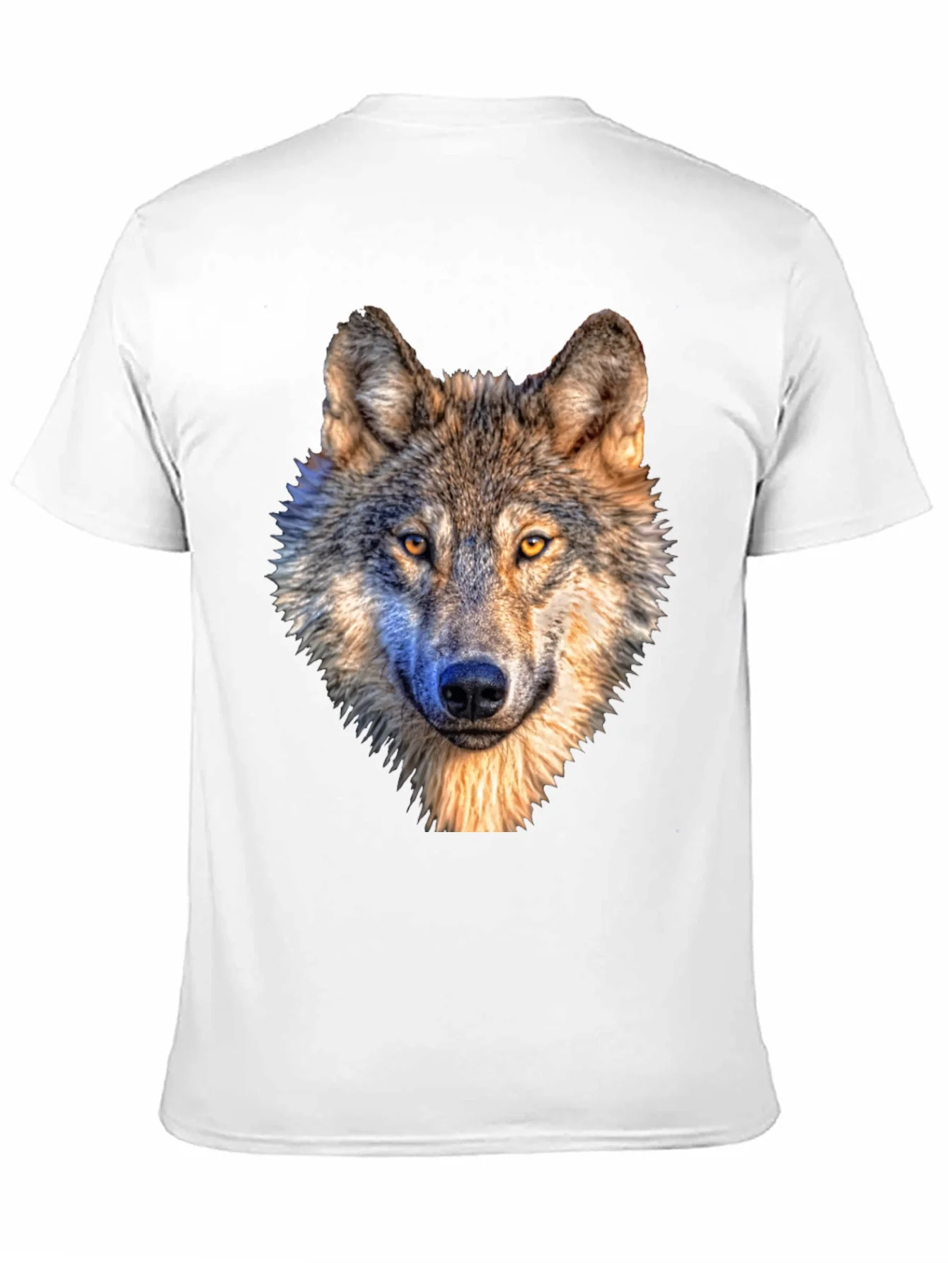 Wolf Graphic Tee - Mens Short Sleeve Animal Print Shirt