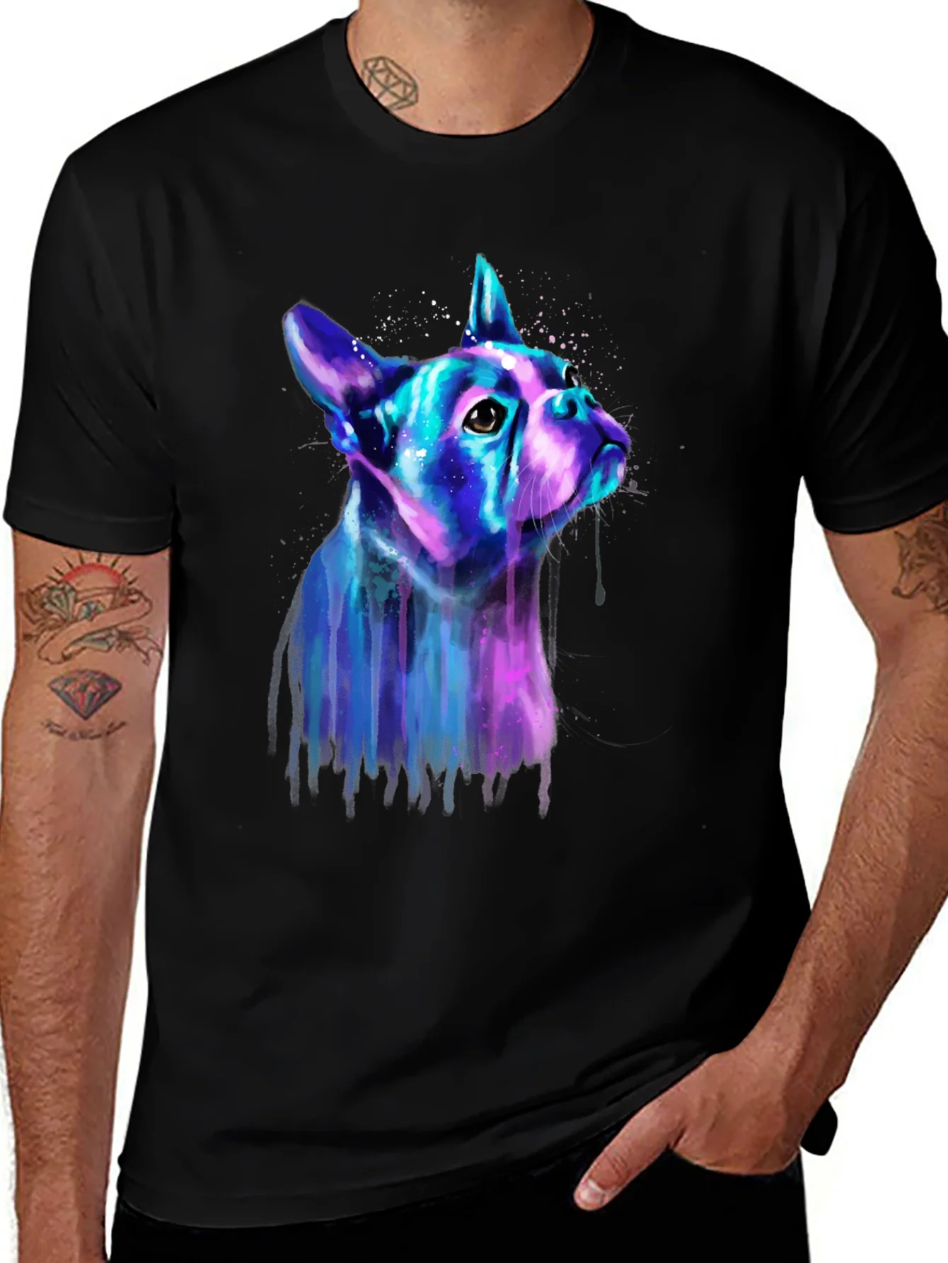 Watercolor French Bulldog Graphic Tee