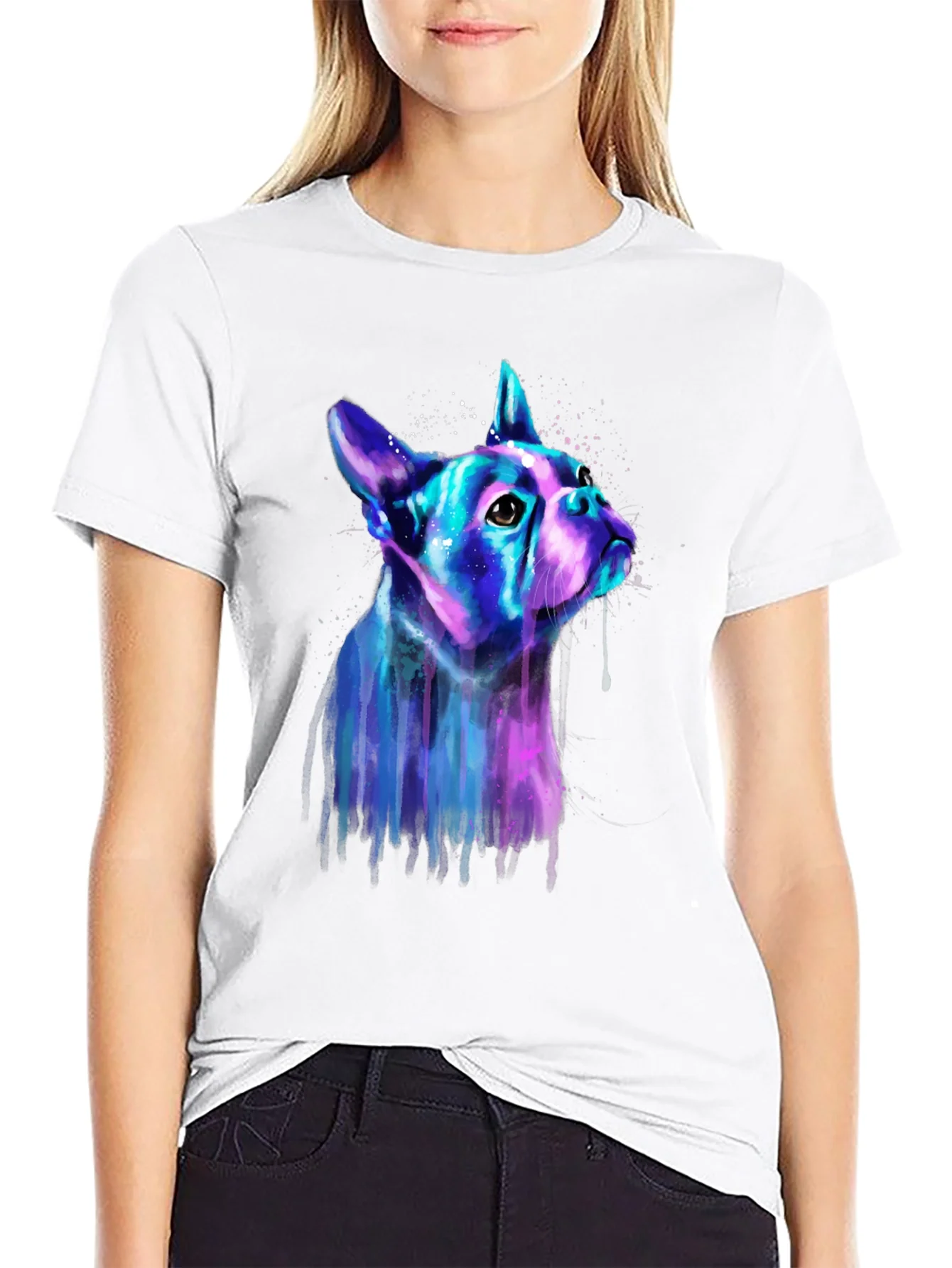 Watercolor French Bulldog Graphic Tee
