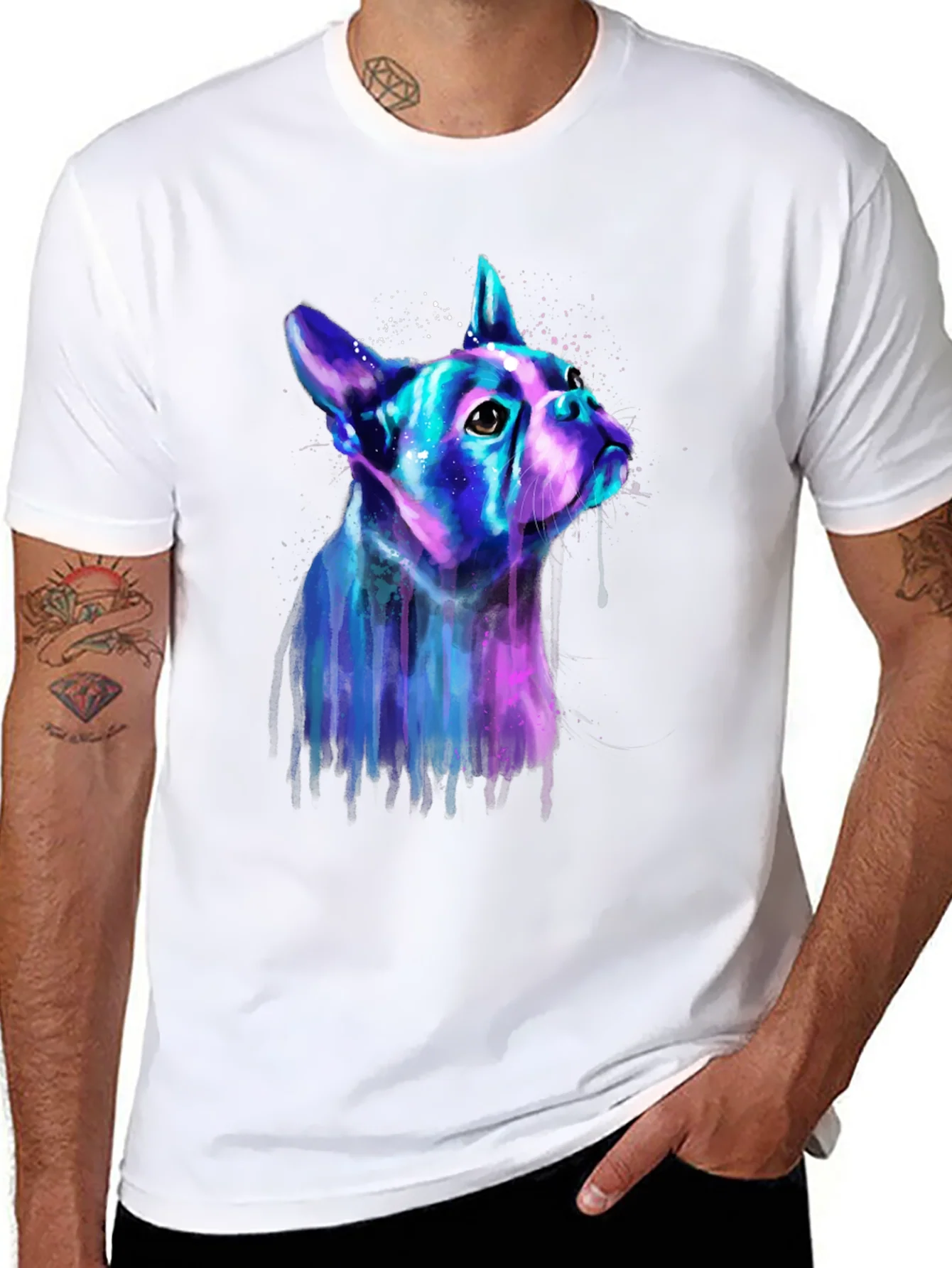 Watercolor French Bulldog Graphic Tee