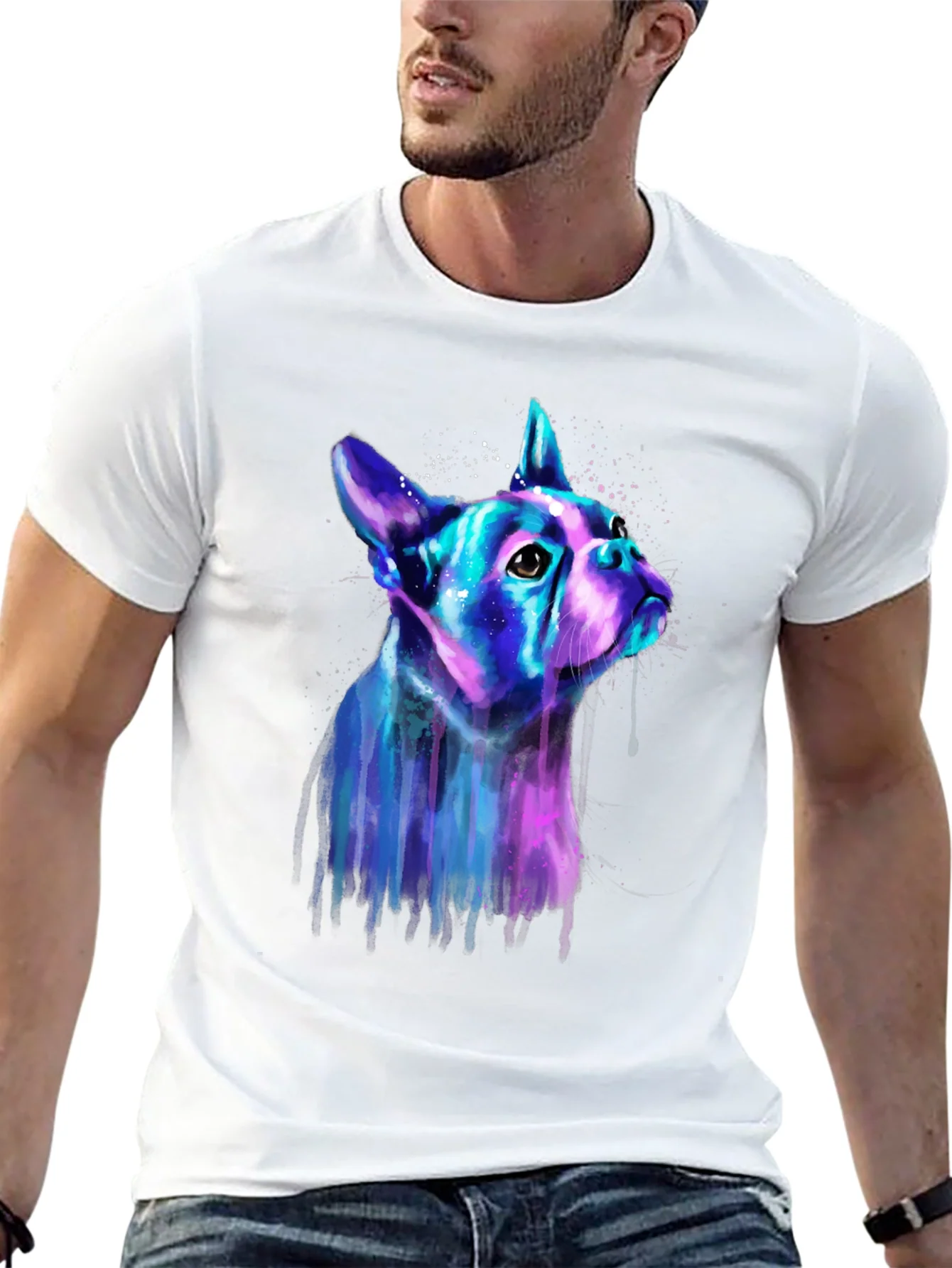 Watercolor French Bulldog Graphic Tee