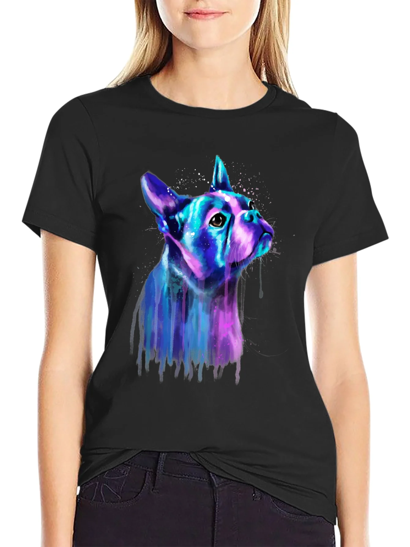 Watercolor French Bulldog Graphic Tee