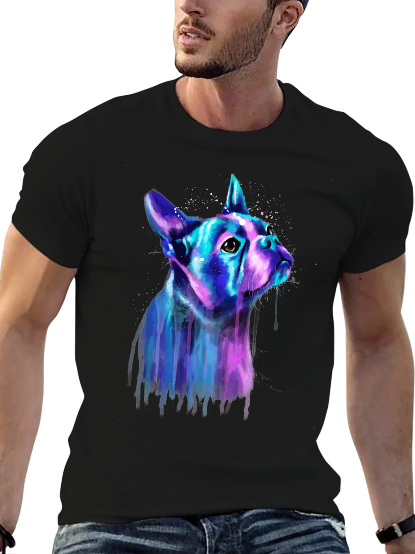 Watercolor French Bulldog Graphic Tee