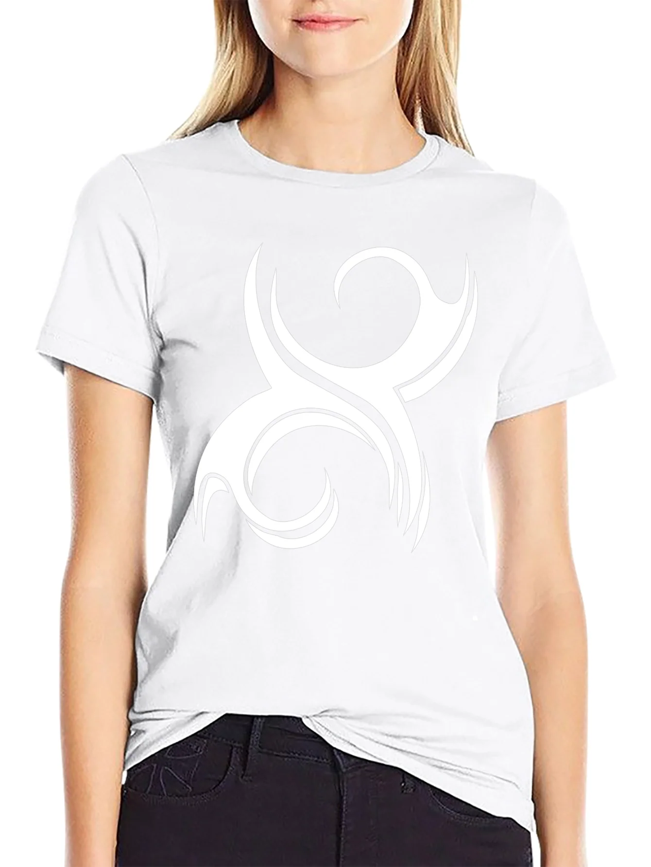 Tribal Swirl Graphic Tee - Black Cotton Comfort