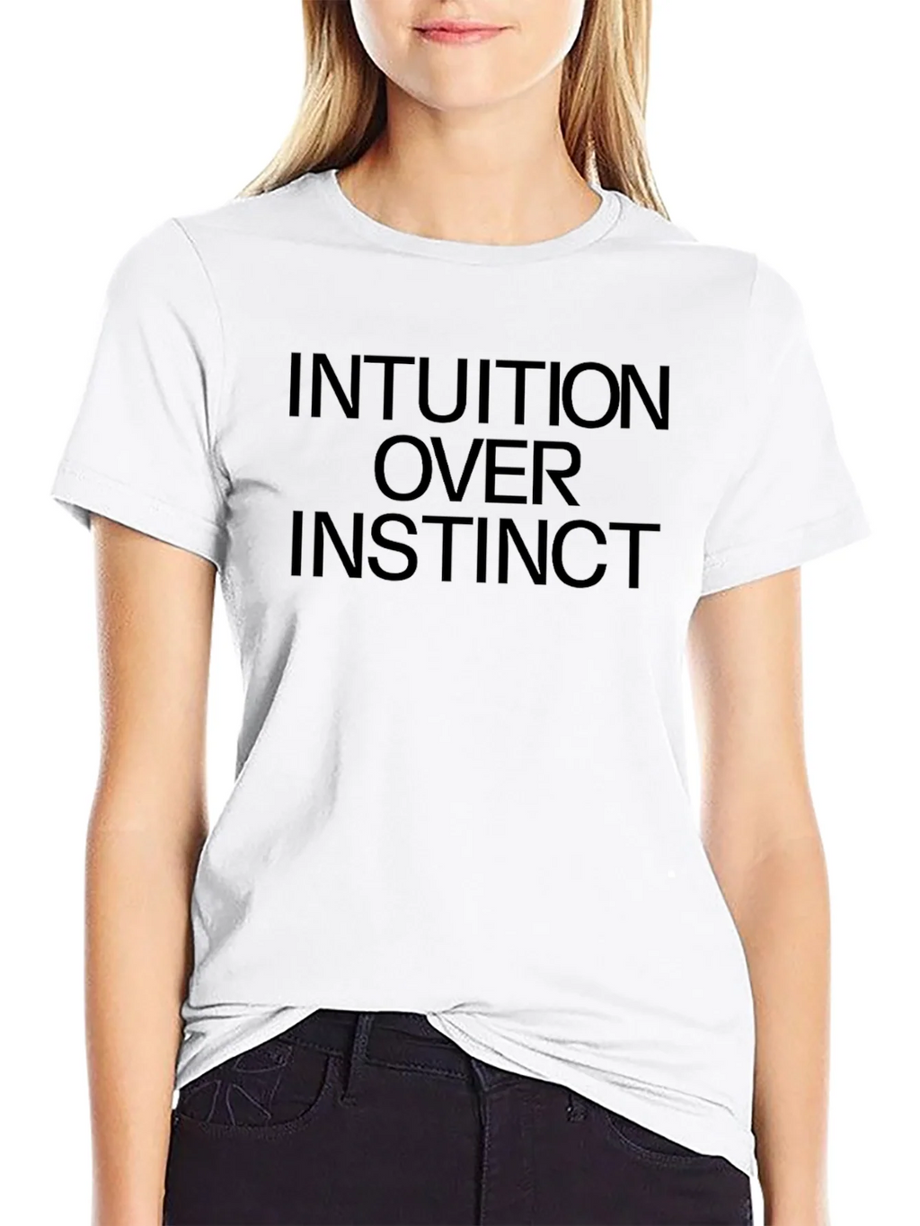 Intuition Over Instinct Graphic Tee - Black
