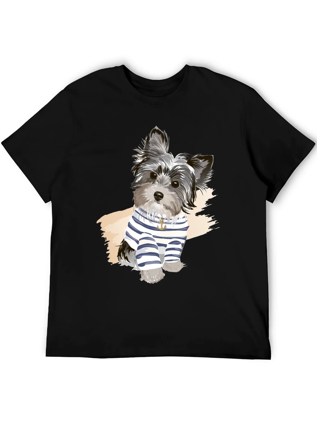 Dog Graphic Tee - Black Short Sleeve T-Shirt
