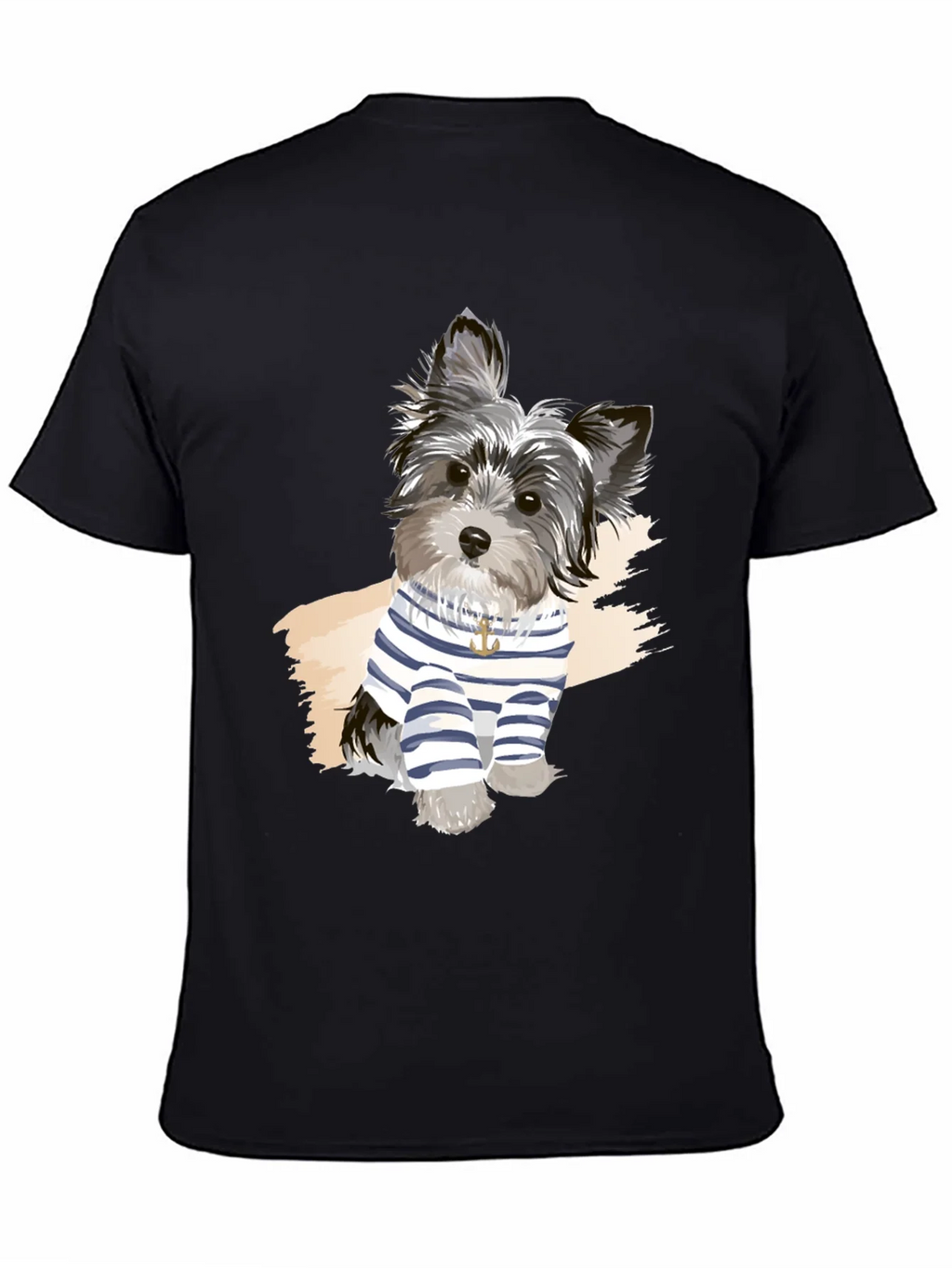 Dog Graphic Tee - Black Short Sleeve T-Shirt