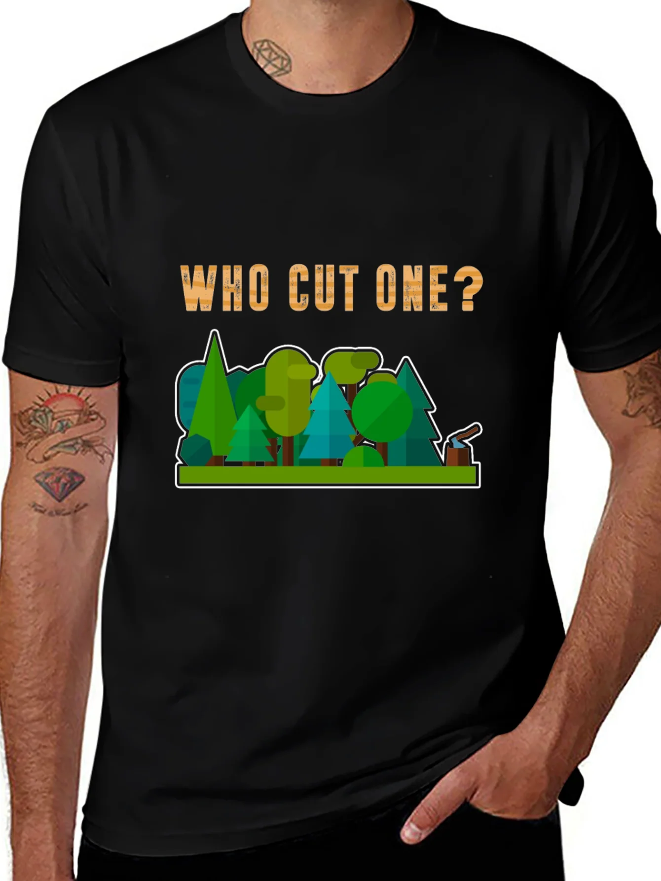 Who Cut One? Funny Lumberjack T-Shirt